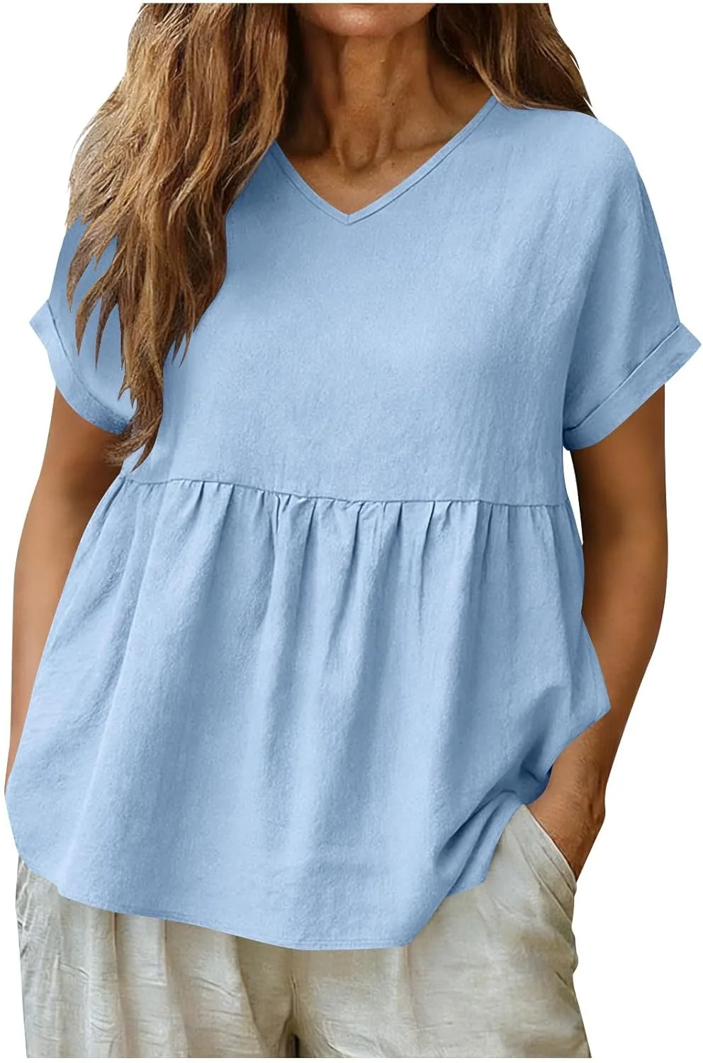 

Женская летняя блуза-бабочка с коротким рукавом и плиссировкой