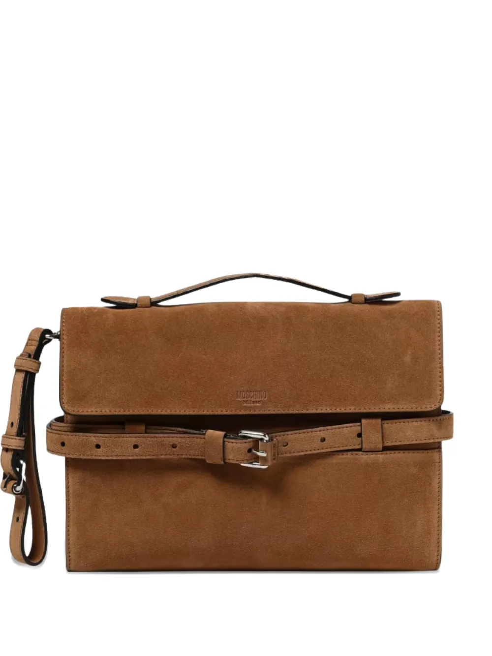 

Сумка-тоут с поясом Moschino, коричневый