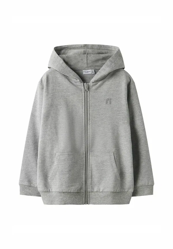 Толстовка Name It regular fit zip up sweatshirt, серый меланж