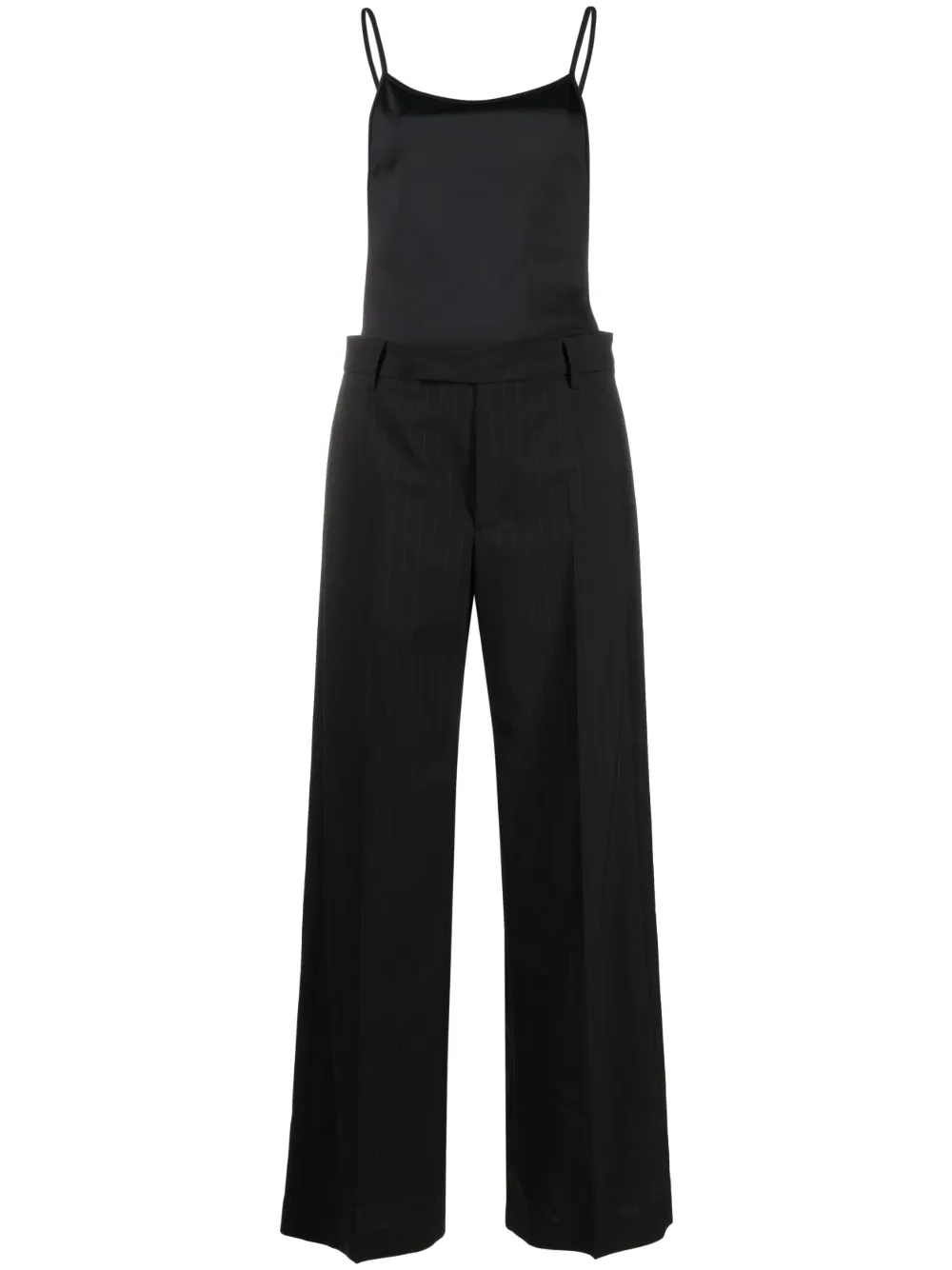 

Комбинезон на тонких бретелях MM6 Maison Margiela, черный