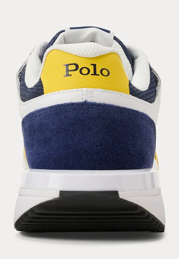 Кроссовки train 89 v2 с замшевыми вставками Polo Ralph Lauren, White/Navy/Yellow — фото 3