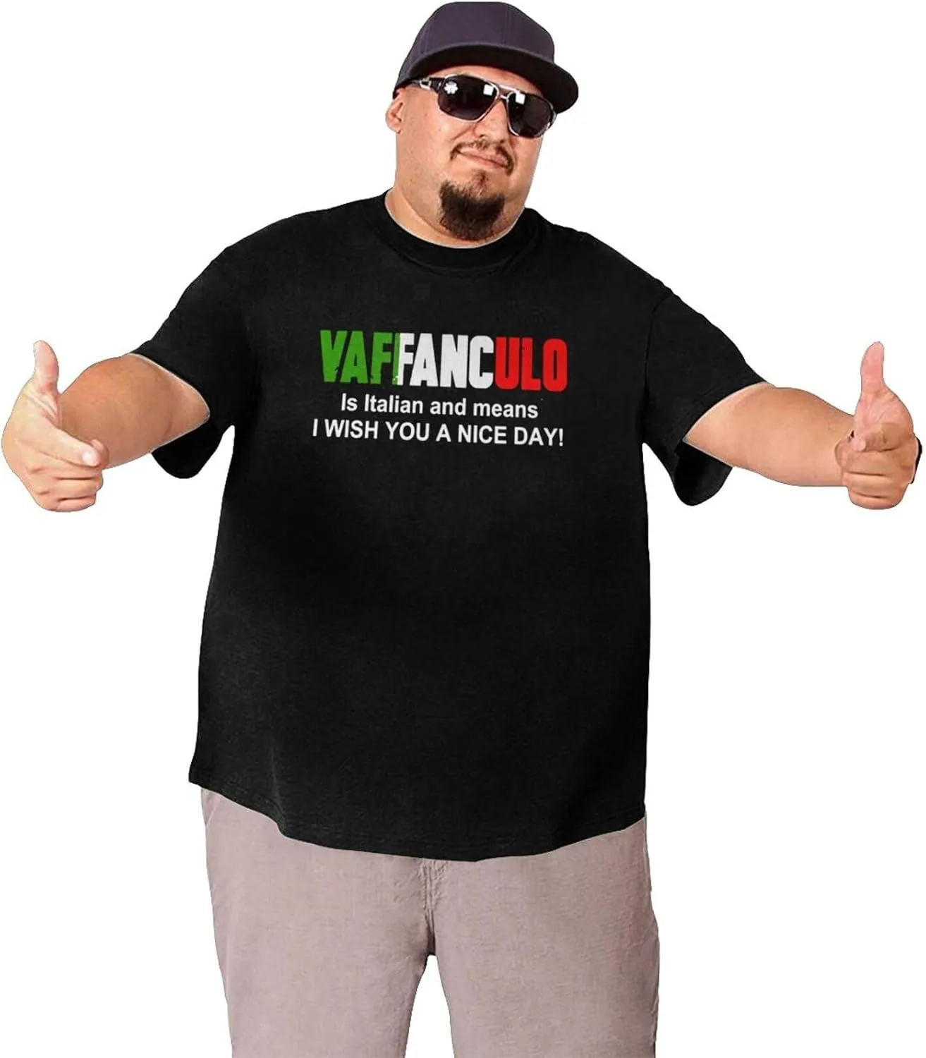 Футболка Vaffanculo is Italian for Have A Nice Day мужская летняя — фото 3