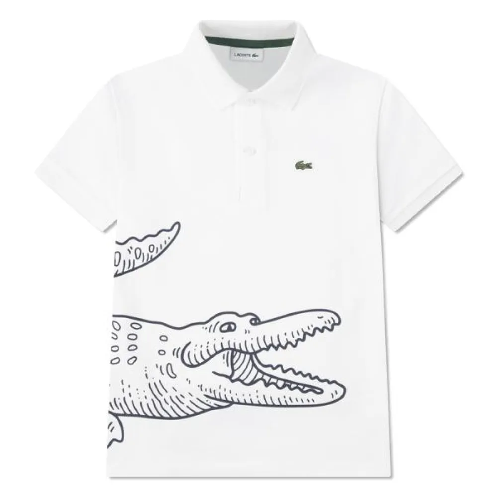 

Поло с коротким рукавом Lacoste Kids Petit Pique Icon, белый