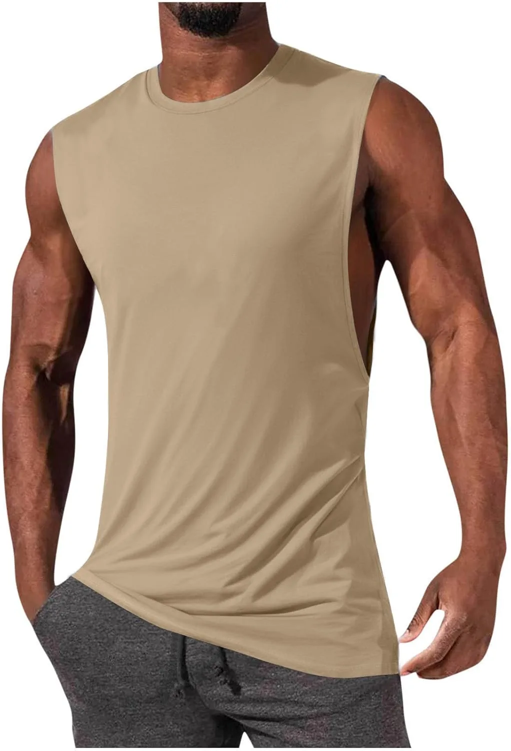 

Мужская майка без рукавов для тренировок, легкая и удобная