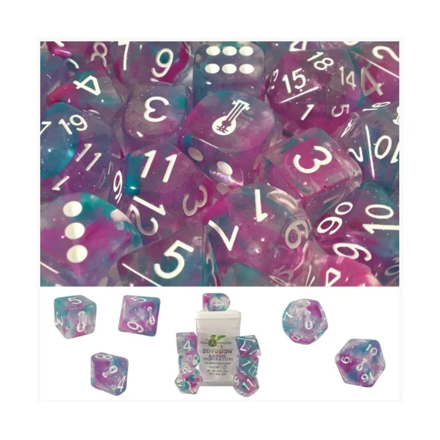 

Набор Diffusion Poly — Вдохновение Барда с символом класса (15), Class & Creature Dice - Poly Sets