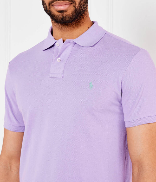 Рубашка поло Slim fit Polo Ralph Lauren, фиолетовый — фото 4