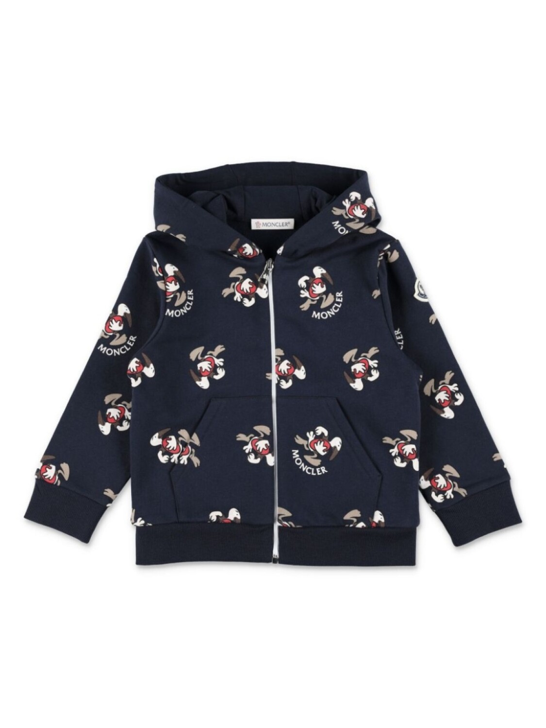 

Moncler Enfant толстовка с капюшоном и принтом логотипа по всей поверхности, синий
