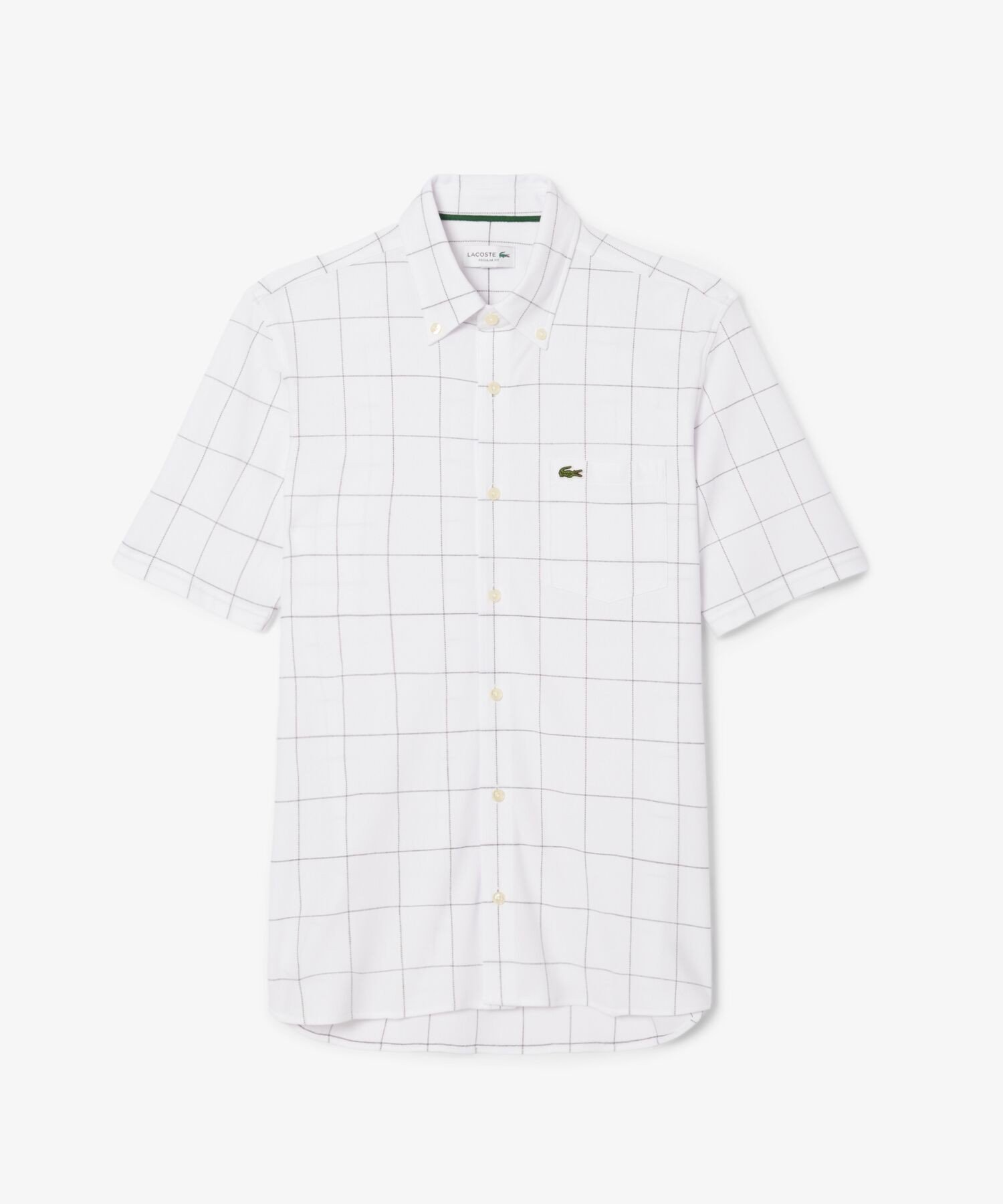 Футболка в клетку «оконная рама» LACOSTE, Black — фото 4