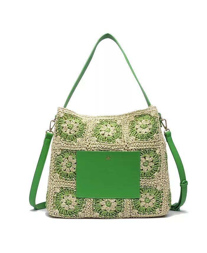 

Сумка-тоут из соломы «Букет» LIKE DREAMS, зеленый