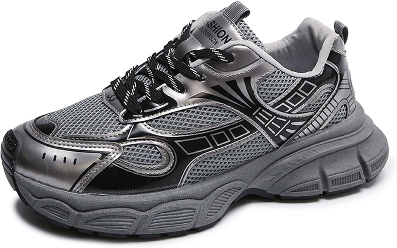 

Унисекс повседневные спортивные кроссовки - новые сетчатые обувь для прогулок и бега на улице Dzbajrqm, серый