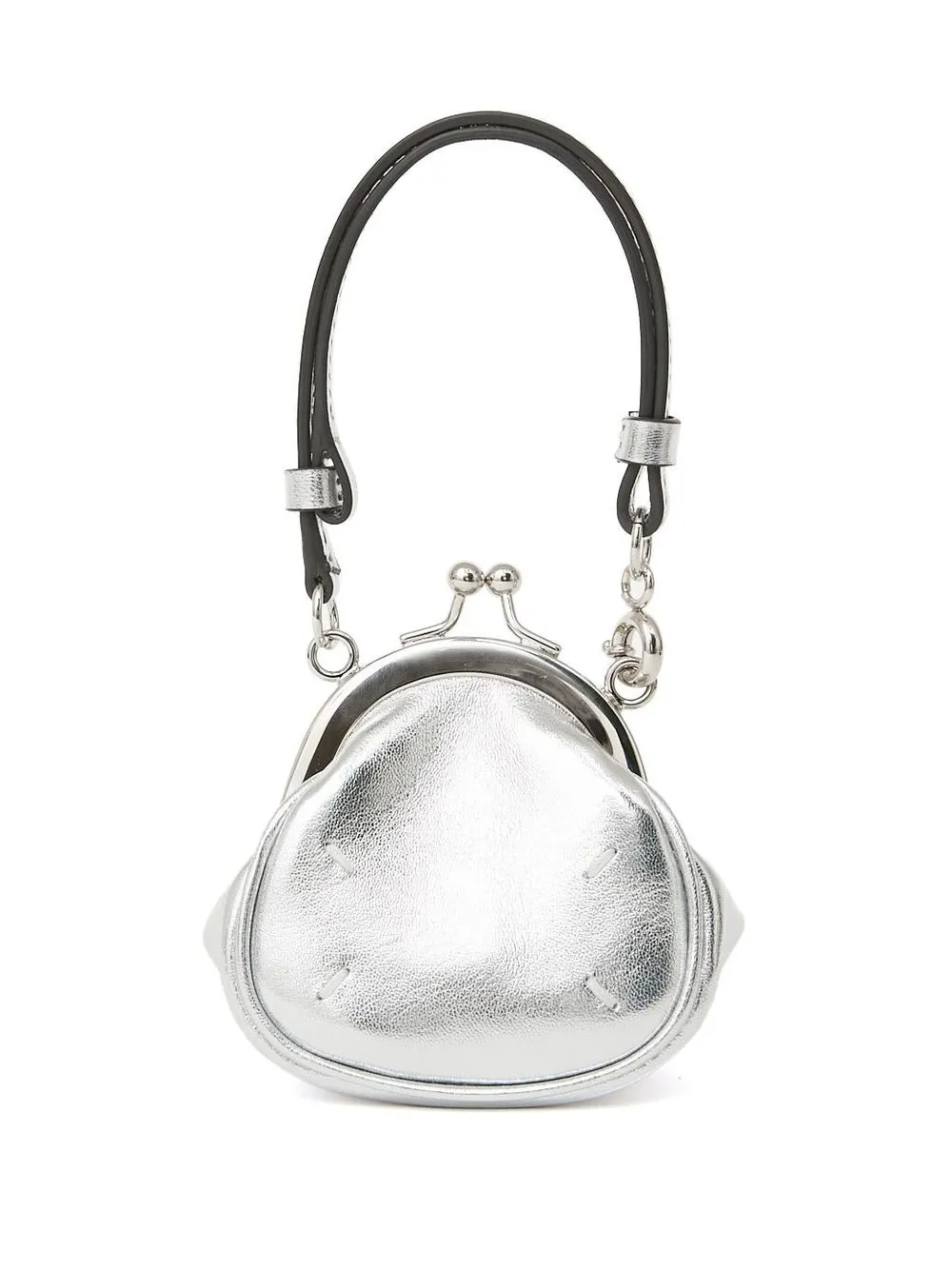 

Мини-клатч с эффектом металлик MAISON MARGIELA, серебяный