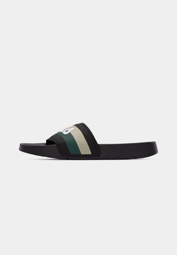 Полосатые мулы морро-бей Fila, Black/Posy Green — фото 2