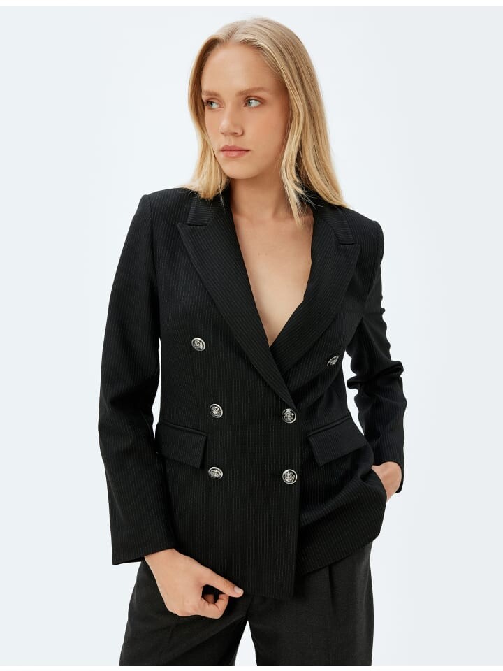 

Блейзер KOTON Blazer, цвет Schwarz Gestreift
