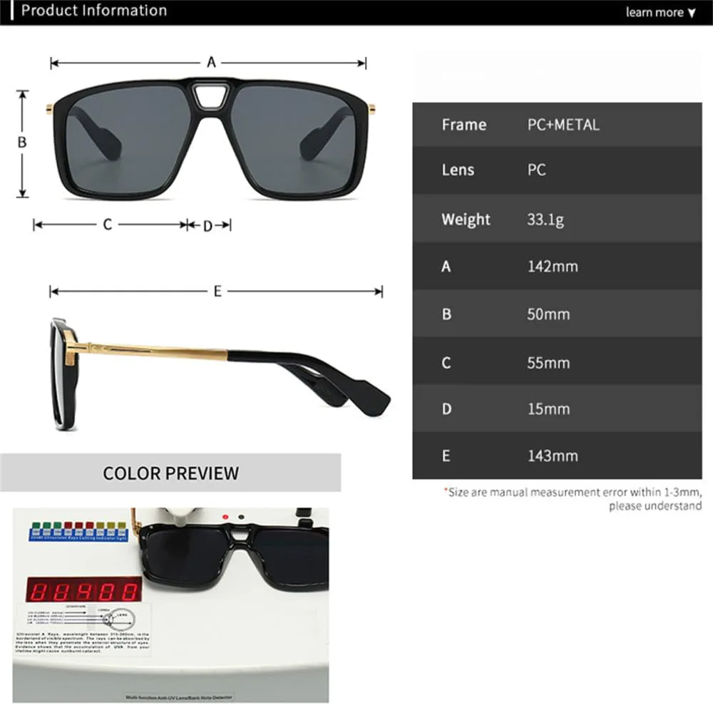 

Мужские солнцезащитные очки в стиле ретро с двойной перемычкой, градиентные линзы, защита от УФ-излучения UV400; женские солнцезащитные очки в стиле панк HDUBFY, 1