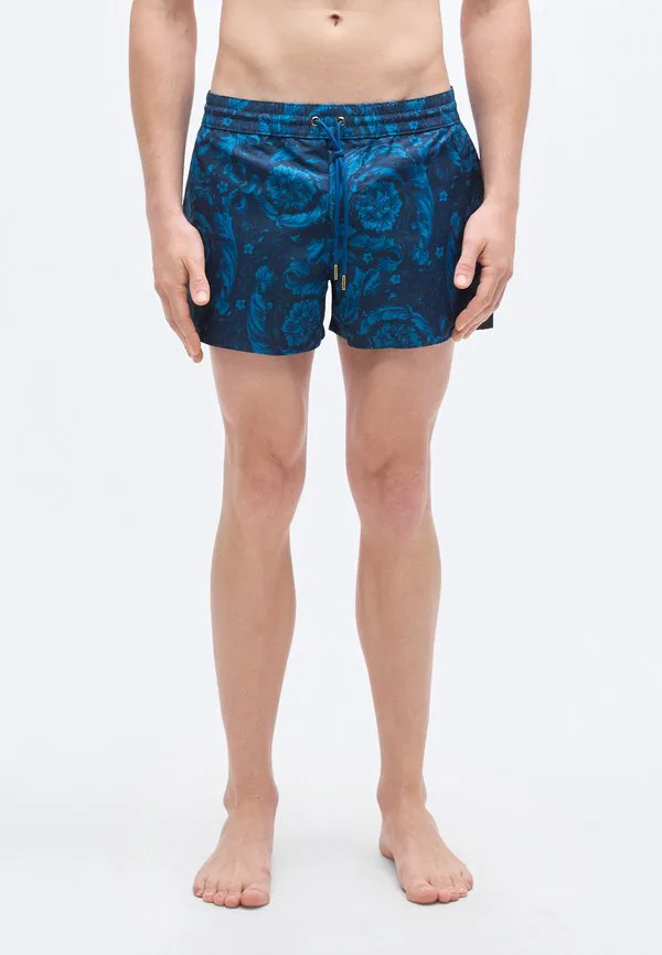Плавки с принтом в стиле барокко. Versace, Petrol Blue