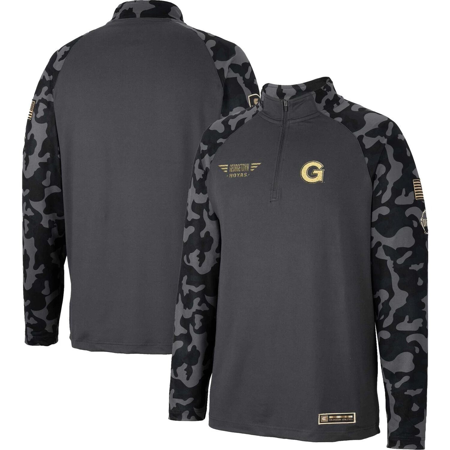 

Мужская темно-серая куртка Georgetown Hoyas OHT Military Appreciation Long Range с молнией на четверть длины реглан Colosseum, Серый, Мужская темно-серая куртка Georgetown Hoyas OHT Military Appreciation Long Range с молнией на четверть длины реглан Colos