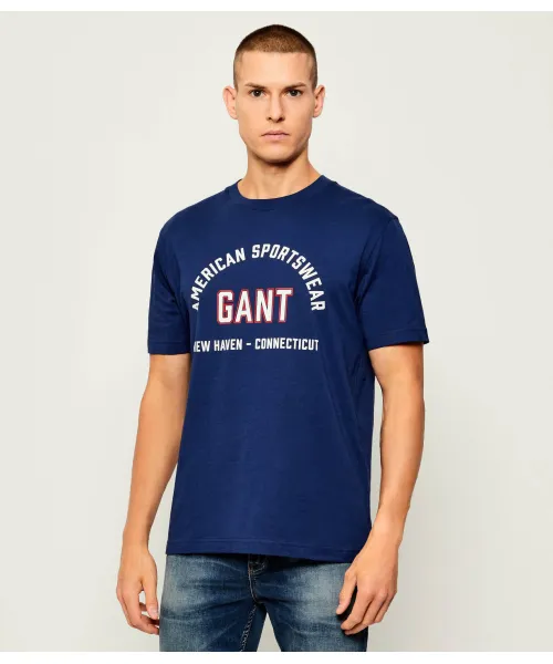 

Футболка с графическим принтом Regular fit Gant, синий