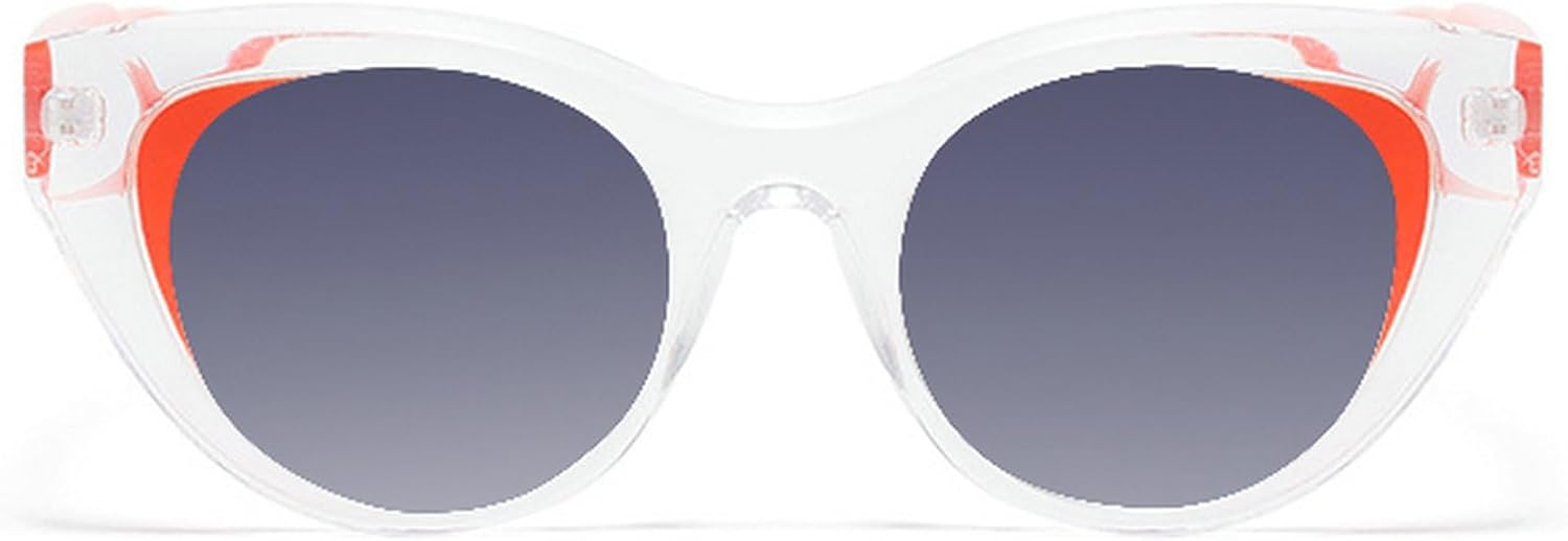 

Женские солнцезащитные очки «кошачий глаз» маленького размера, 2025 год, роскошные винтажные прозрачные черные солнцезащитные очки для женщин с защитой от УФ-излучения UV400, женские очки для вечеринок mincl, Orange Gray