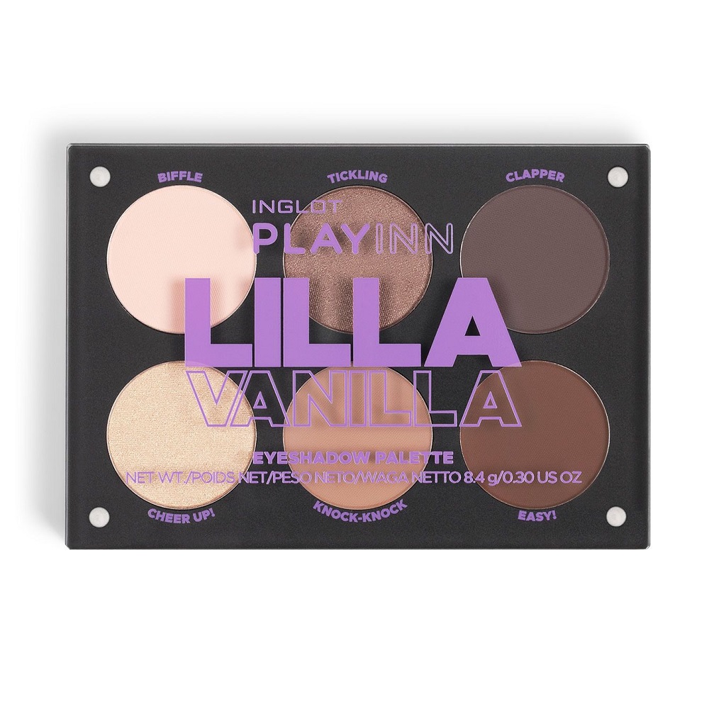 

Палитра теней для век lilla vanilla eye shadow palette Inglot, вес 8,4 гр.