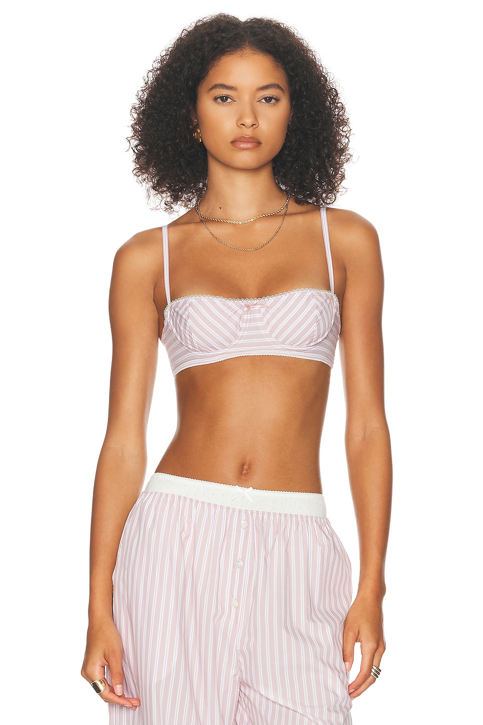 

Бюстгальтер из поплина с широкими полосками Helsa, цвет Mauve Stripe