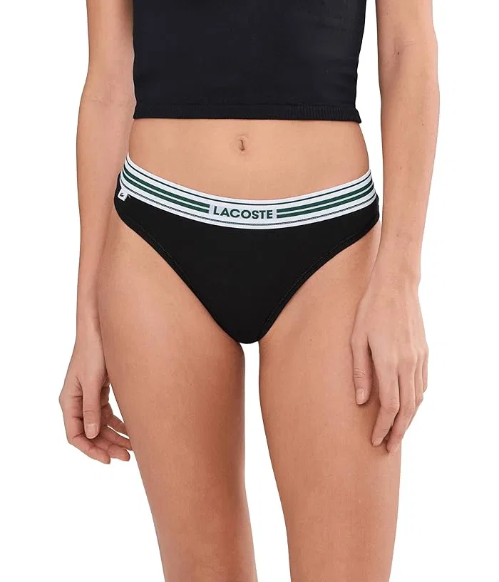 Трусы Lacoste Stretch Cotton String, Black