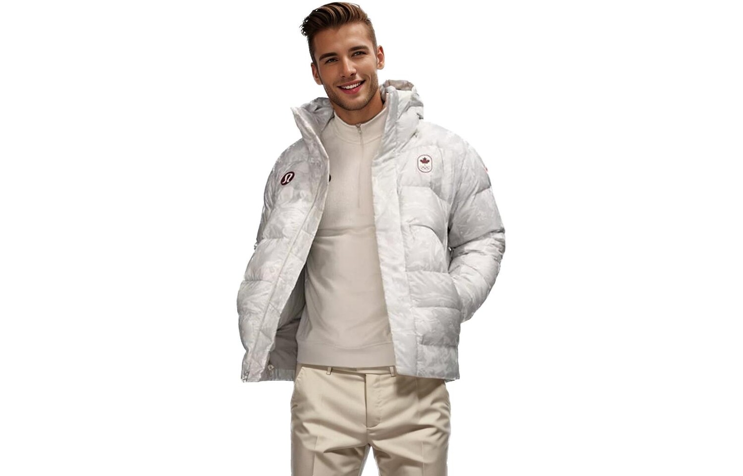 

Пуховик Team Canada для мужчин, белый Lululemon