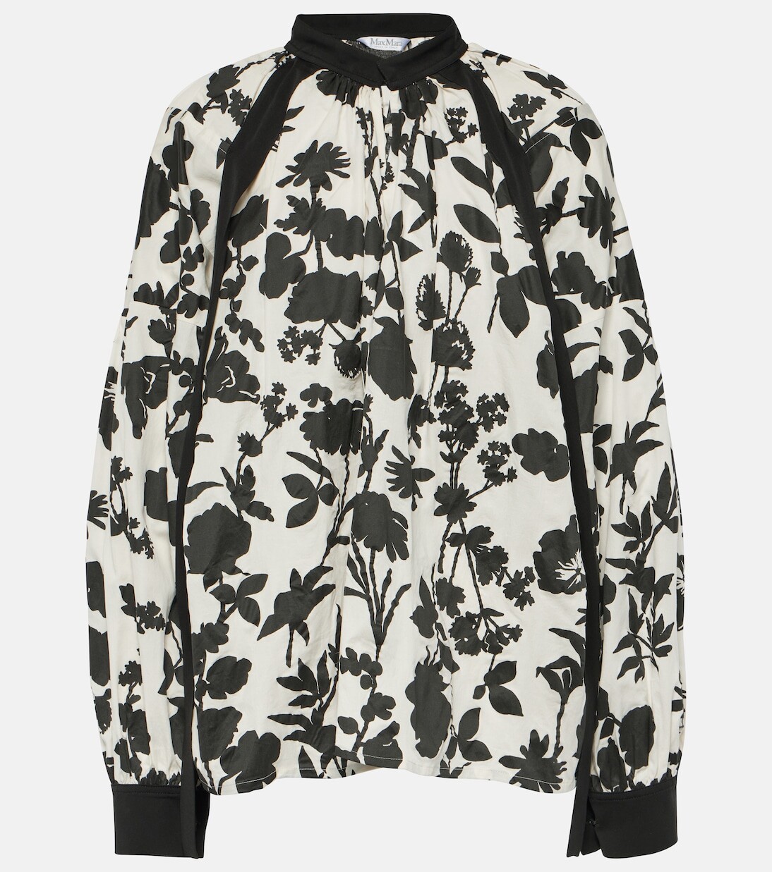 

Хлопковый топ gaetana с цветочным принтом Max Mara, белый