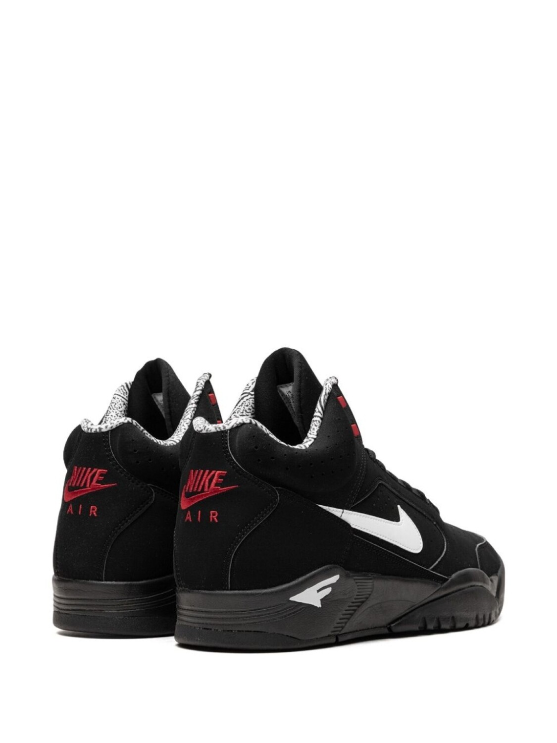Кроссовки Air Flight Lite Mid Black White Varsity Red Nike, черный — фото 3