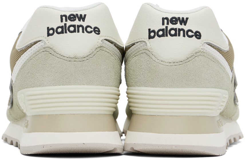 Зеленые кроссовки 574 New Balance, Olivine/Dark stoneware/Turtledove — фото 2