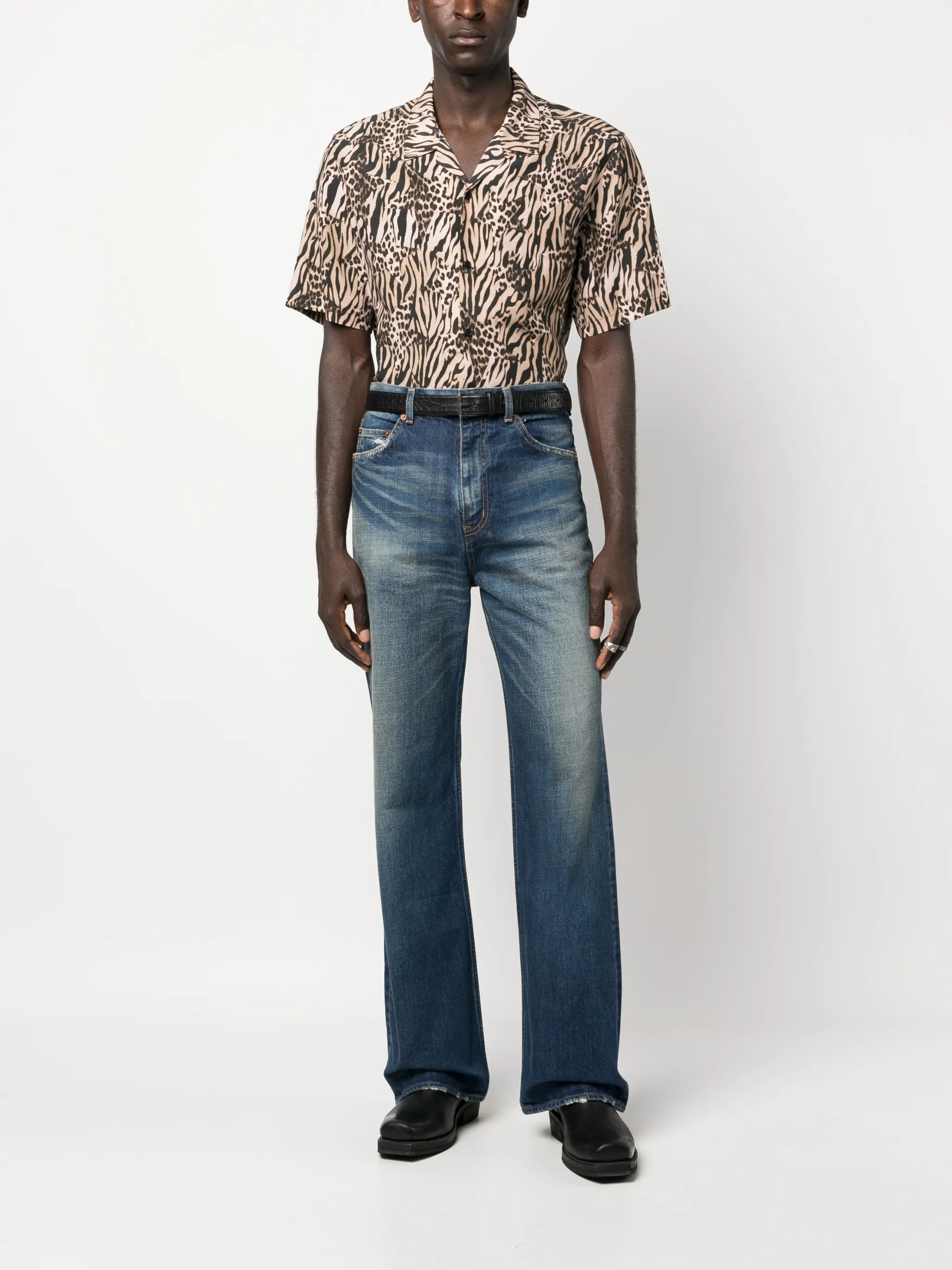 Джинсы bootcut 70s Saint Laurent, синий — фото 2