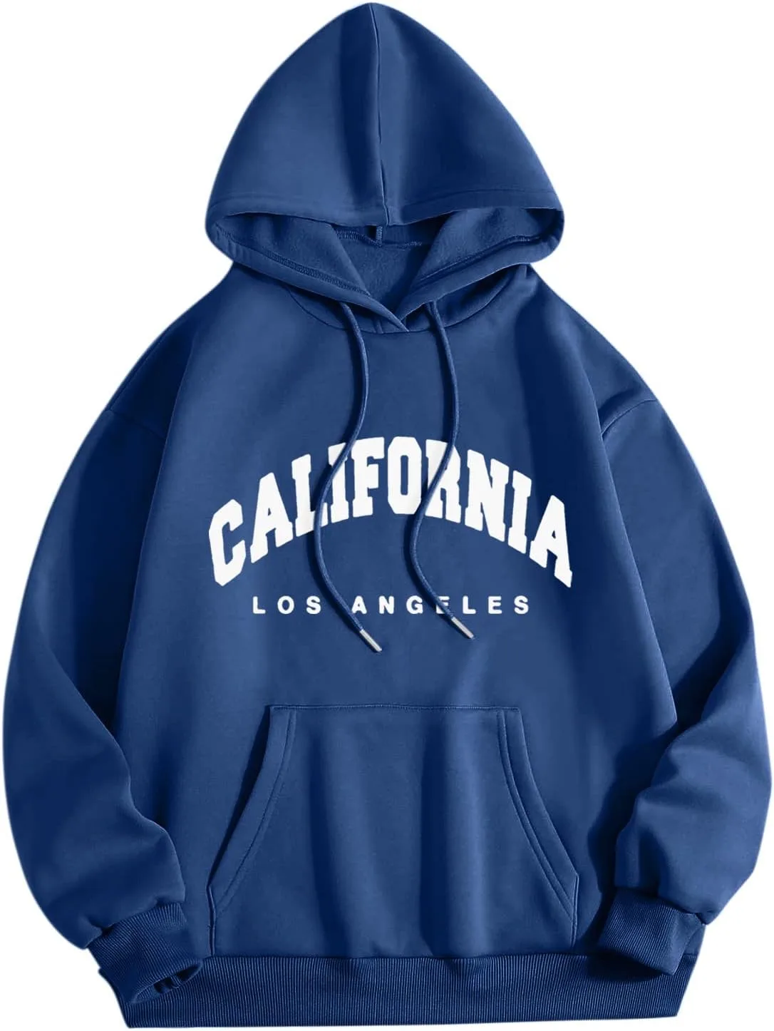 Мужские худи с длинными рукавами в университетском стиле, милые пуловеры с завязками и графическим принтом, спортивные свитера с буквами в калифорнийском стиле Generic, синий