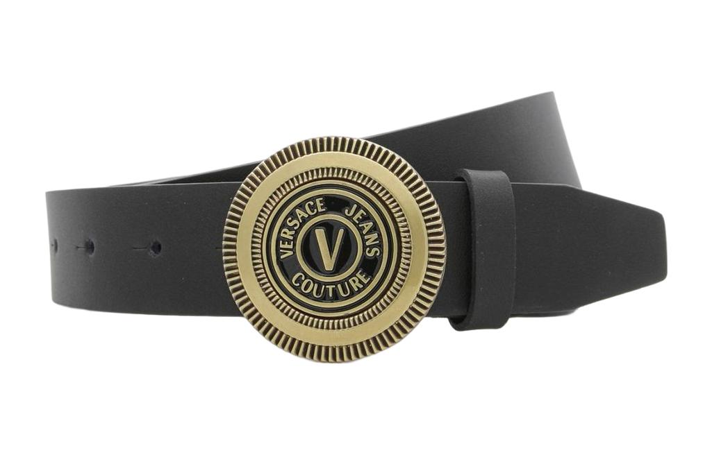 

VERSACE Узорчатый модный повседневный минималистичный стиль гладкая пряжка мужская 3.5 см, Black