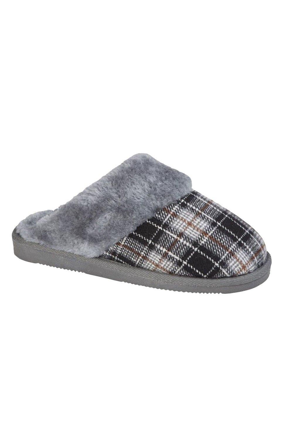 

Лейла тапочки в клетку Sleepers, черный