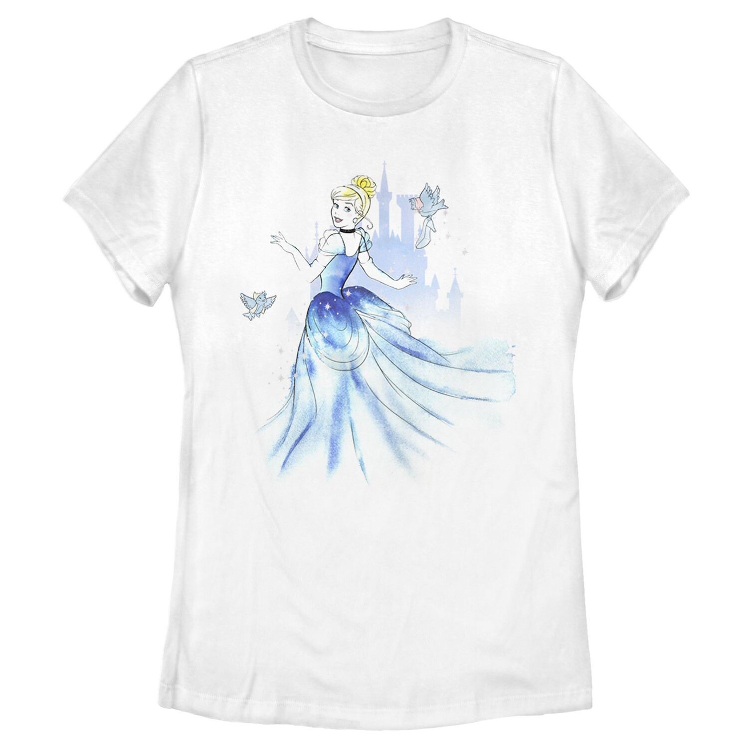 

Детская футболка Disney Cinderella Birds & Castle с акварельным рисунком Licensed Character