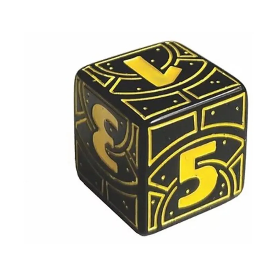 

d6 19 мм Light Speed, черный с желтым, Dice (Black Oak)
