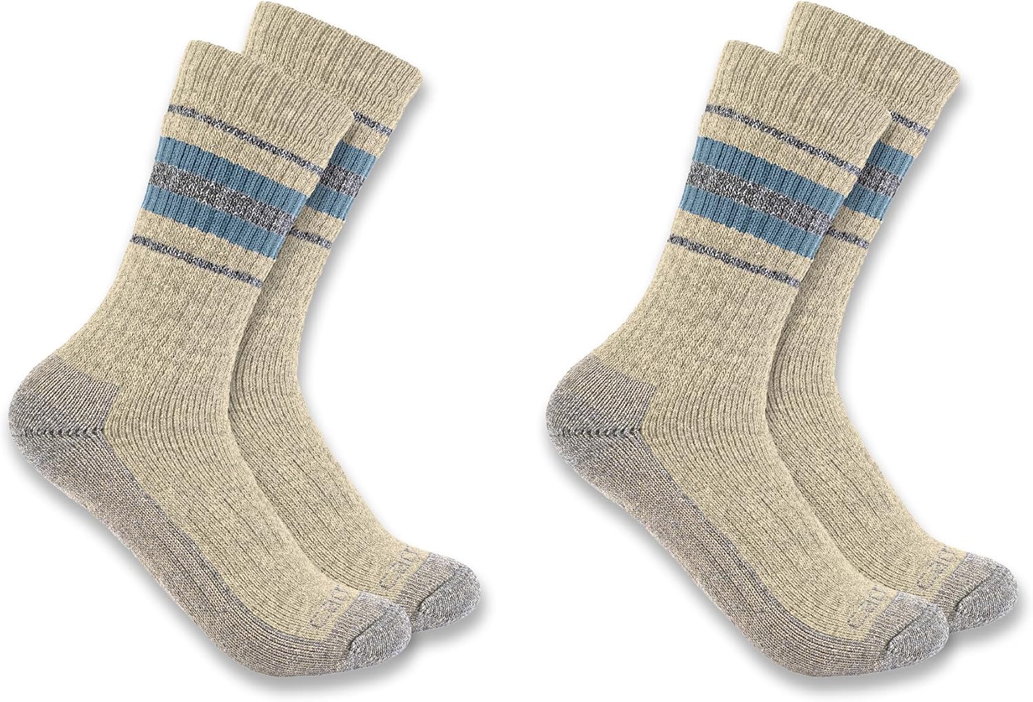 

Carhartt Women's SC8212W Женские утепленные носки из смеси синтетики и шерсти, 2 пары, Oat Milk