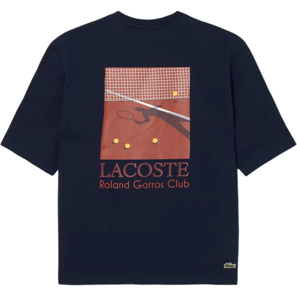 Футболка мужская Lacoste с круглым вырезом, классическая, темно-синий — фото 3