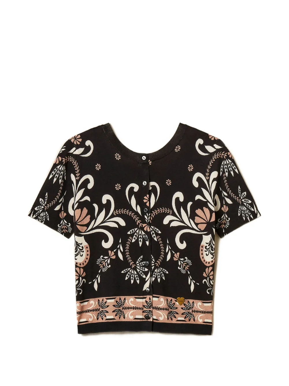 

Кардиган с принтом в стиле фуляра Twinset, черный