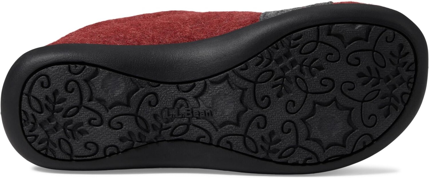 Тапочки Daybreak Scuffs Motif L.L.Bean, цвет Deepest Red/Charcoal Cat — фото 3