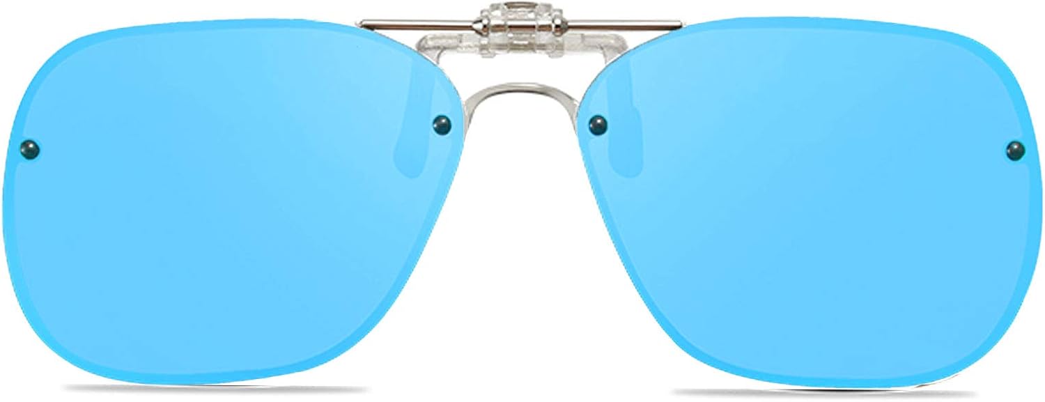 

Поляризованные солнцезащитные очки-клипсы поверх очков с диоптриями для мужчин и женщин. Откидные солнцезащитные очки-клипсы для вождения и рыбалки FF FRAZALA, Blue Tinted / Brown Vision