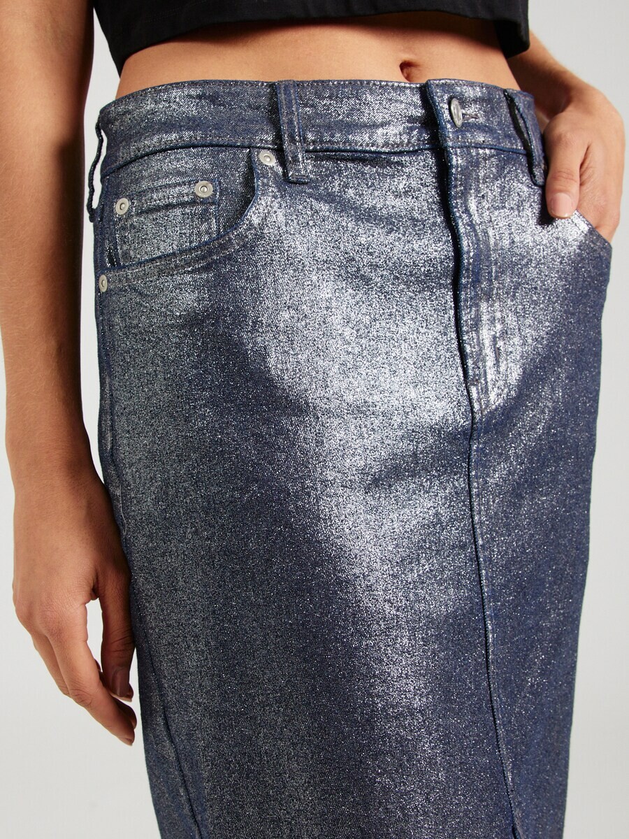 Юбка миди GAP Skirt, серебряный — фото 3