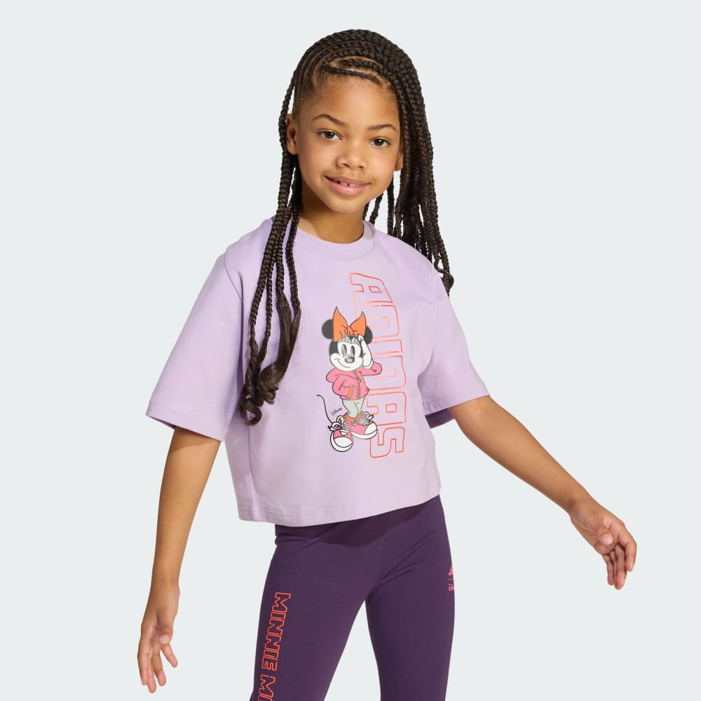 

Футболка Adidas Disney Minnie Mouse Tee Kids, цвет Powder Plum/Lucid Pink