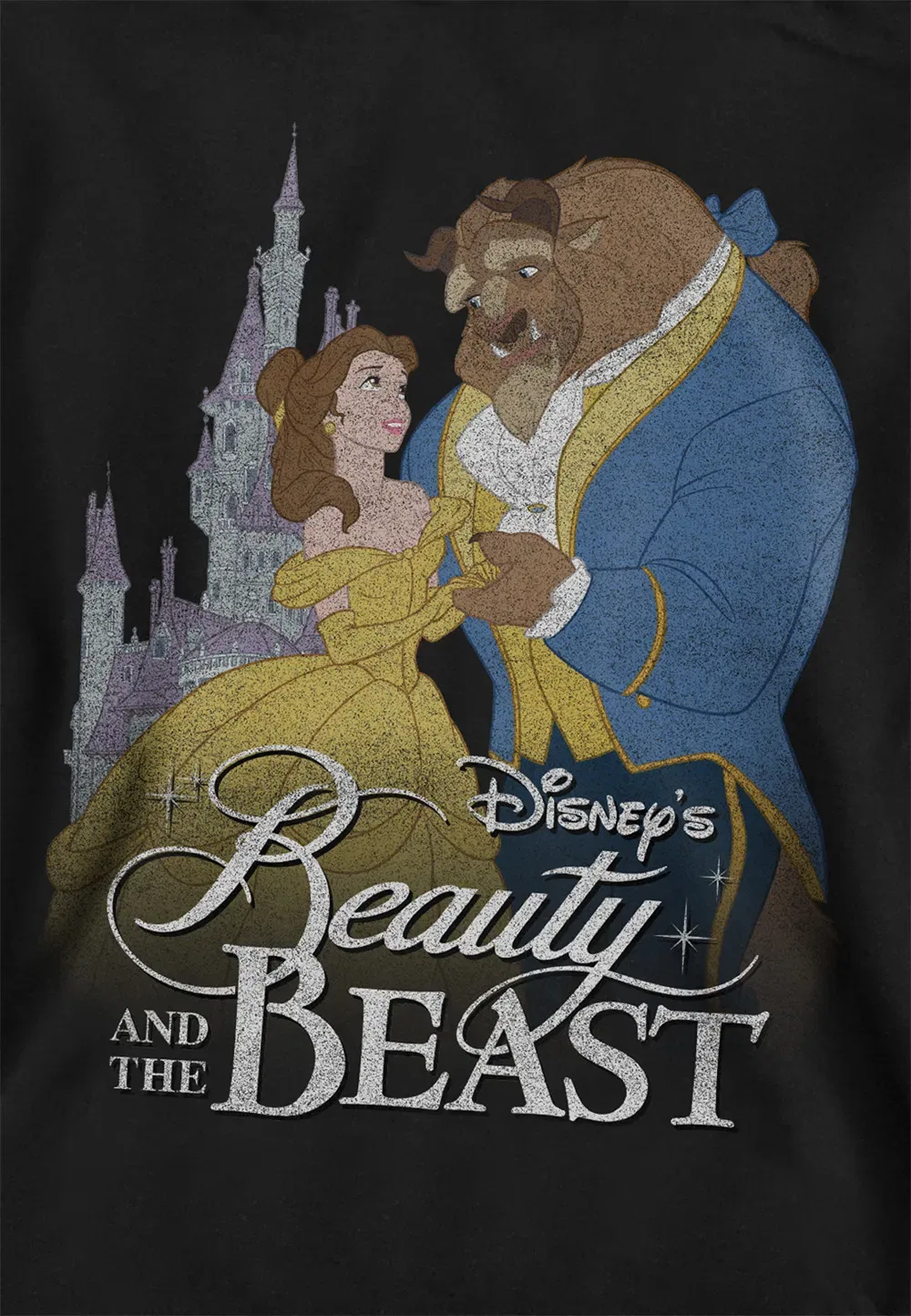 Детская худи Beauty And The Beast Belle Beast Castle, Disney, черный — фото 2