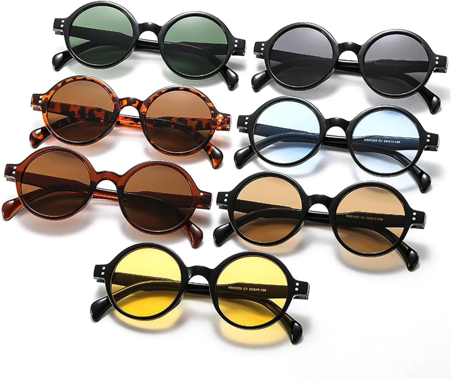 

Ретро маленькие круглые солнцезащитные очки для женщин и мужчин с заклепками, модные очки класса люкс с защитой от УФ-излучения UV400 для женщин mincl, Green