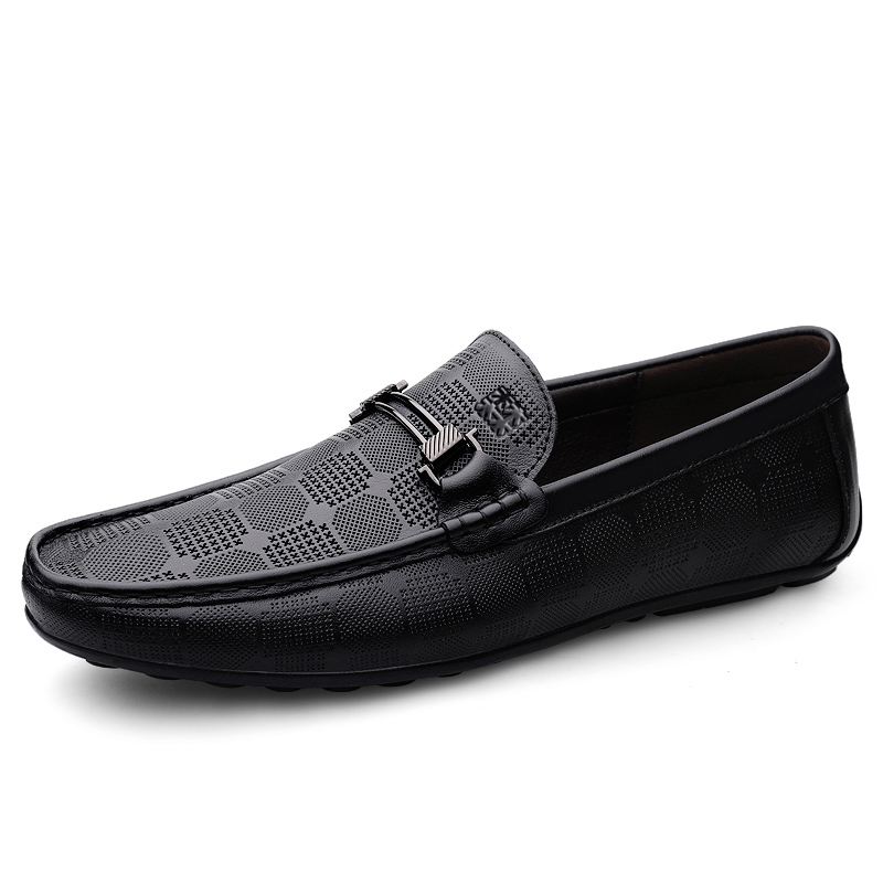 Mulinsen Мокасины мужские черно-белые, цвет Black[Leather Shoe Size: Athletic Shoes 41 = Size 40 in This Model] — фото 2
