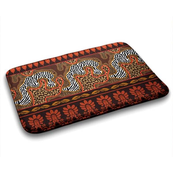 

Коврик для ванной Tulup Afrika Tiere Abstraktion, 90x1x90 см, коричневый