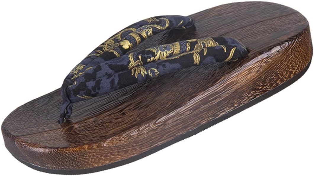 

Сандалии GENYS Flat Flip Flop Geta, деревянные японские традиционные тапки для взрослых, сандалии, мужские шлепанцы, платформенные тапки, обувь для кимоно для пляжа и путешествий (Цвет: I, Размер: 38/39 EU), 38/39 EU E