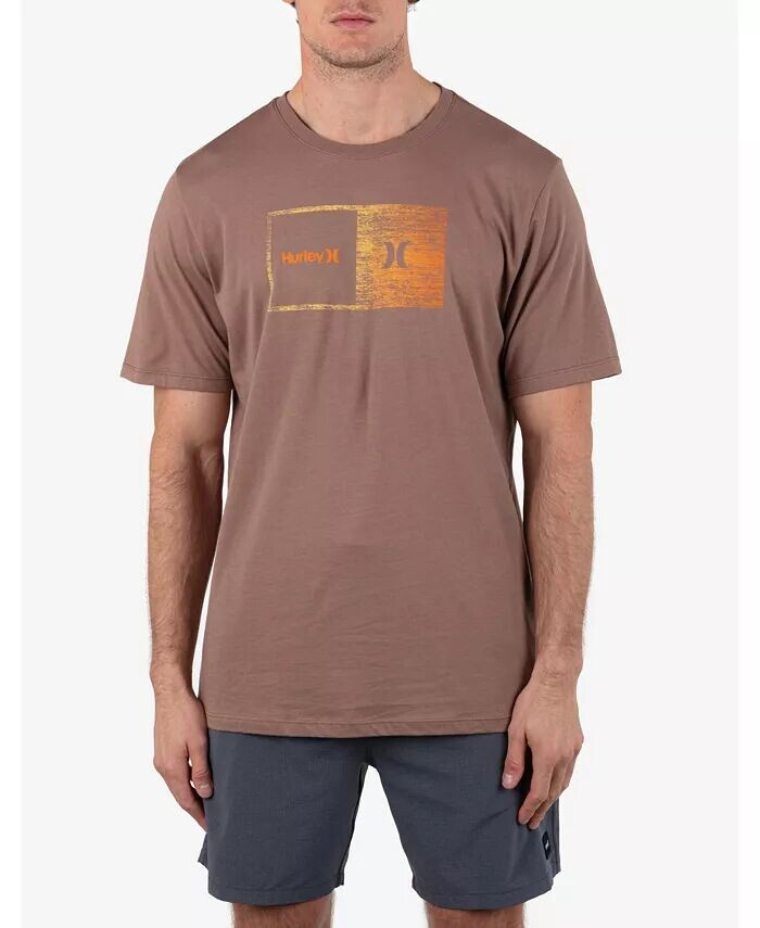 

Мужская футболка на каждый день с градиентом и короткими рукавами Hurley, бежевый