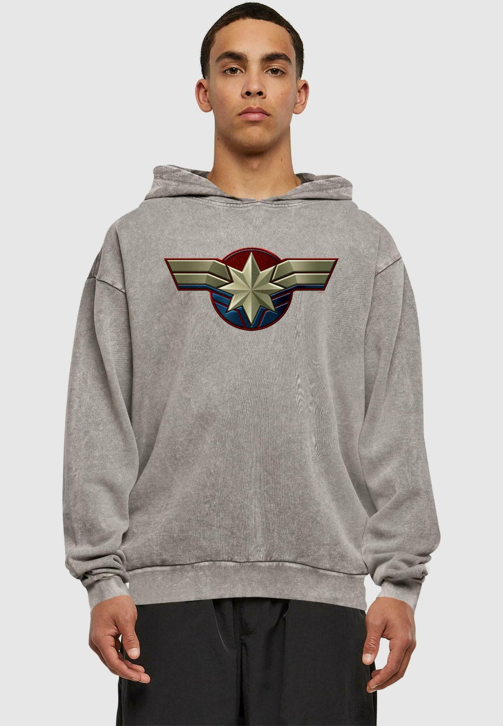 

Толстовка с капюшоном CAPTAIN MARVEL CHEST EMBLEM ABSOLUTE CULT, темно-серый