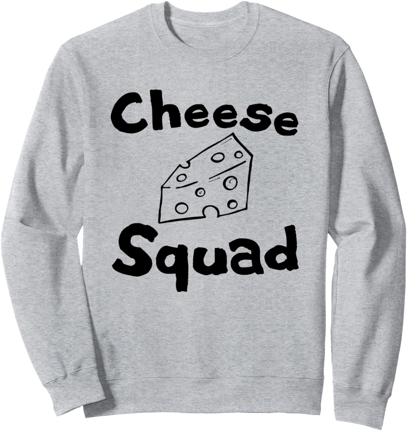 

Сырная команда - Забавная толстовка для любителей сыра Cheese Squad, серый
